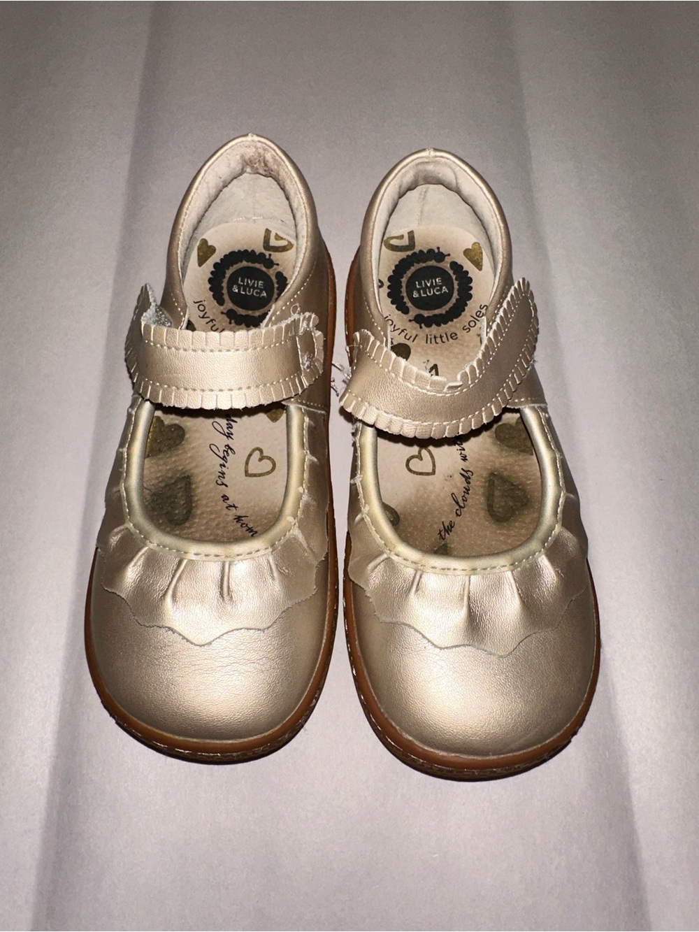 Livie & Luca Gold Mary Jane Shoes